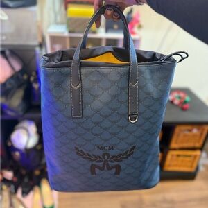 NWT MCM Black and Blue Men's Backpack